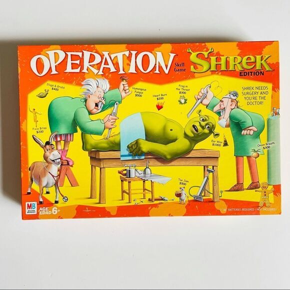 Hasbro Gaming Operation Game Shrek Edition Vintage